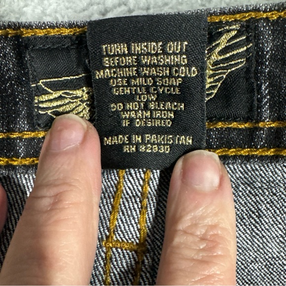 Soho Babe Love Life Women Blue Denim Jeans 7 Beautiful Multi Colored Patchwork - Picture 9 of 15